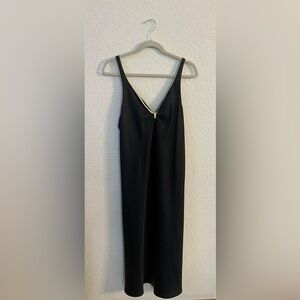 Jones New York Black and Gold Trim Dress